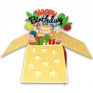 "Happy Birthday" Present Greeting Card Popup